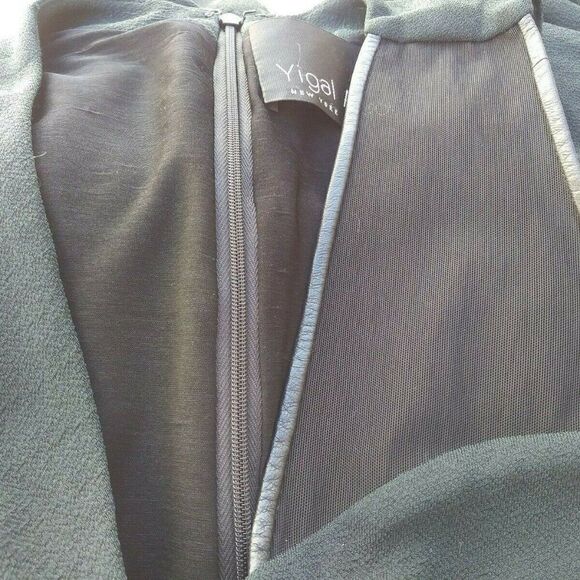Yigal Azrouel Dress Green with Leather Trim Size 2‎ - Picture 15 of 16